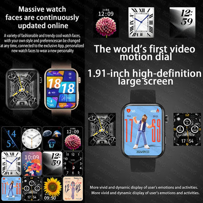 2025 New Smart Watch Men Women Camera Take Photos Record Video Health Monitor Sports Fitness Waterproof BT Call Smartwatch