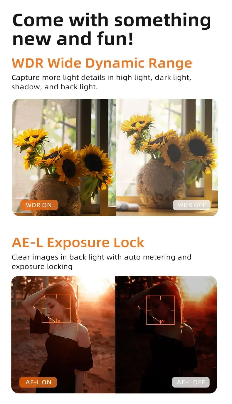 M5 Vlog Action Camera 5K 30fps/ 4K 60fps 3-Axis Anti-shake Digital Video Camcorder 180° Rotation Lens 3.5"Screen Face Tracking