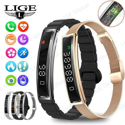 LIGE New Sport Fitness Tracker Smart Band Bracelet Heart Rate Blood Oxygen Sleep Monitor Pedometer Call Reminder Smartwatch 2025
