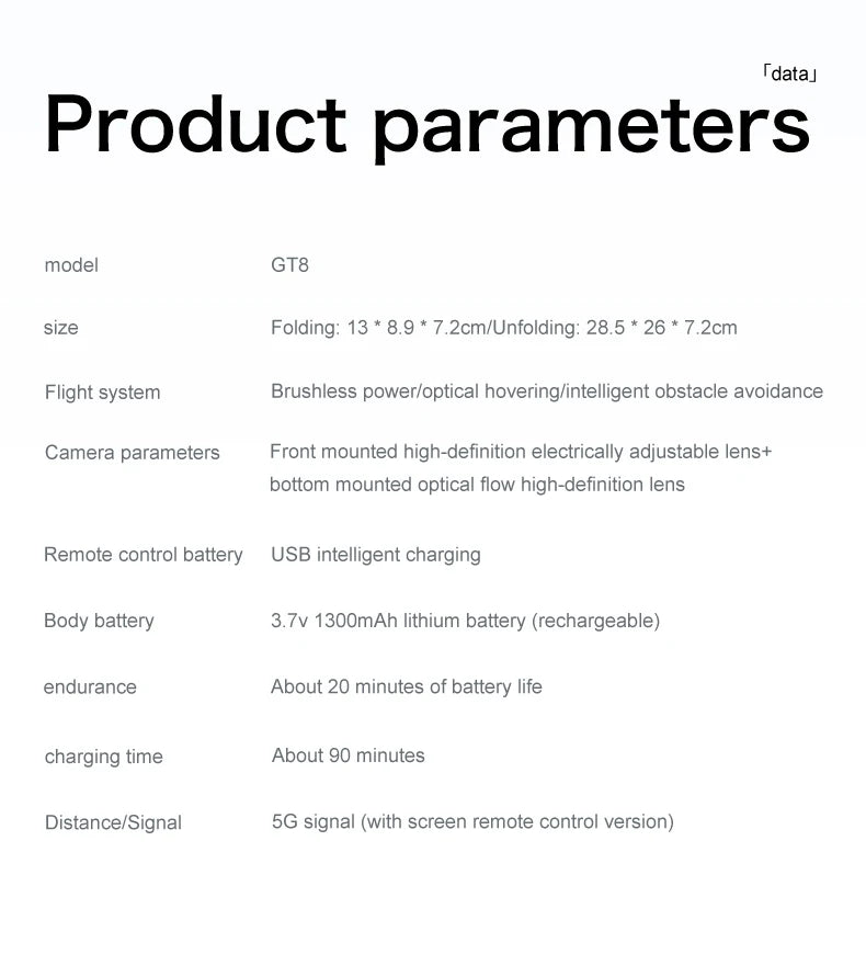 GT8MAX Drone Professinal RC 8K HD Cameras WIFI FPV Height Hold Gesture Photography Foldable Quadcopter Screen Remote Control Gif