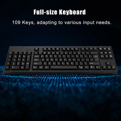 Keyboard left handed keyboard Left Handed Keyboard Ergonomic Full Size Dual USB Interface 109 Keys Keyboard for Computer Laptop