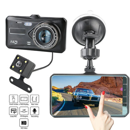 Dash Cam Touch Screen 4" HD 1080P Video Recorder Camera Auto DashCam Car DVR