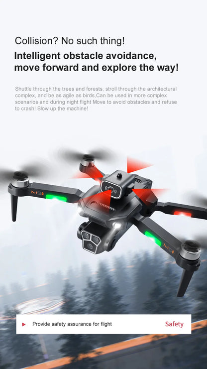 M1S Drone 4K Three Camera Brushless Motor Wide Angle Optical Flow Localization Four-way Obstacle Avoidance RC Quadcopter toys