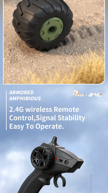 Large Rc Tank Buggy Car 1/32 Radio Control Car Remote Control Truck Amphibious Armored Vehicle 8WD Electric Model Toys for Boys