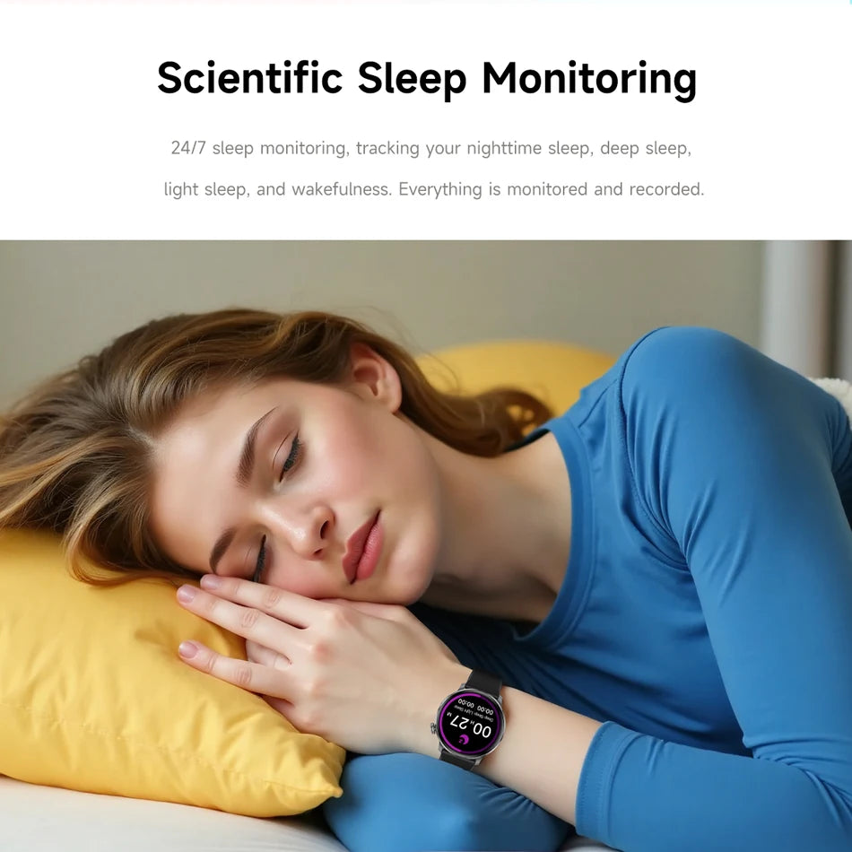 Fashion Women Bluetooth Call Smart Watch DIY Dial Health Monitoring Full Screen Touch Smartwatches 2025 New Android IOS