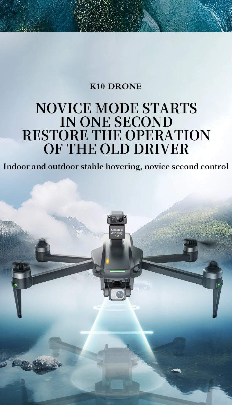 10KM 35 Mins With Touch Screen RC K10 Professional GPS Drone with 3-Axis Gimbal 8K Dual Camera FPV Brushless Airdrop Quadcopter