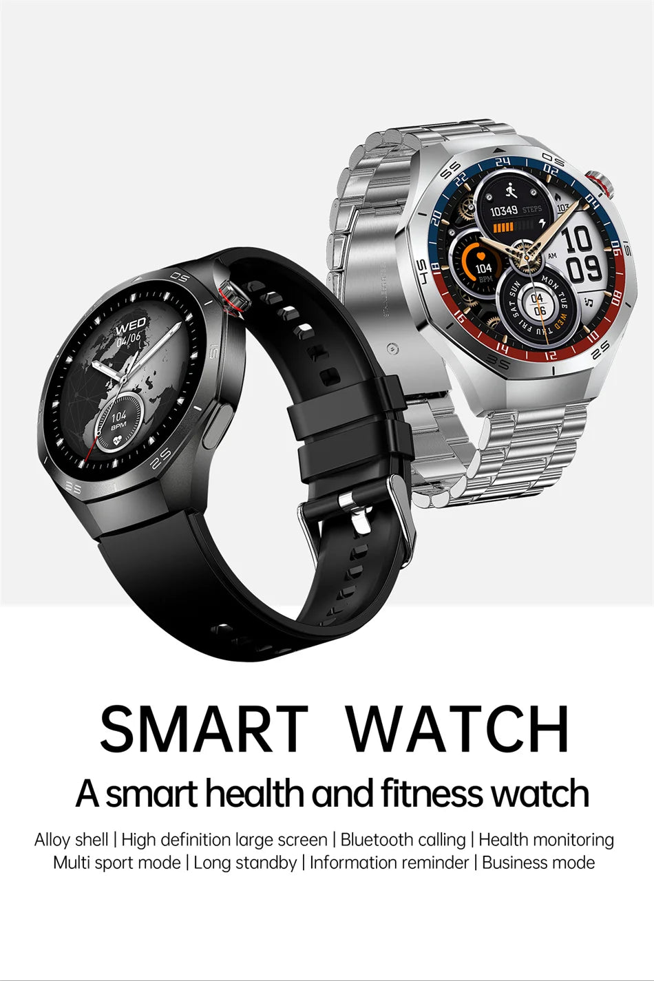 2025 Brand New Watch 5 Smartwatch Real AMOLED HD Screen 360*360 Heart Rate Bluetooth Call Waterproof Men Smart Watch Android IOS