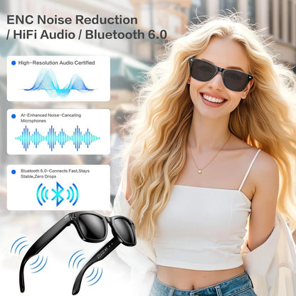 2025 New Smart Glasses Recording Videos AI Photo Recognition Translation Call Sunglasses Men Women Waterproof Bluetooth Glasses