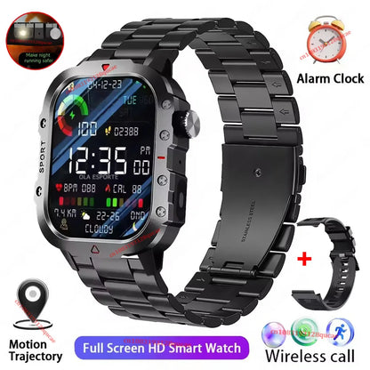 2025 New Military Smart Watch Men Outdoor 2.01" Al Voice Bluetooth Call Smartwatch Surprise Gift Outdoors For Android & IOS Male