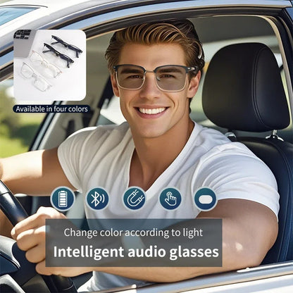 GS13 Smart Glasses Intelligent Color Changing Lenses Bluetooth Call Outdoor Sports Photograph Music Blue Light Smart Sunglasses