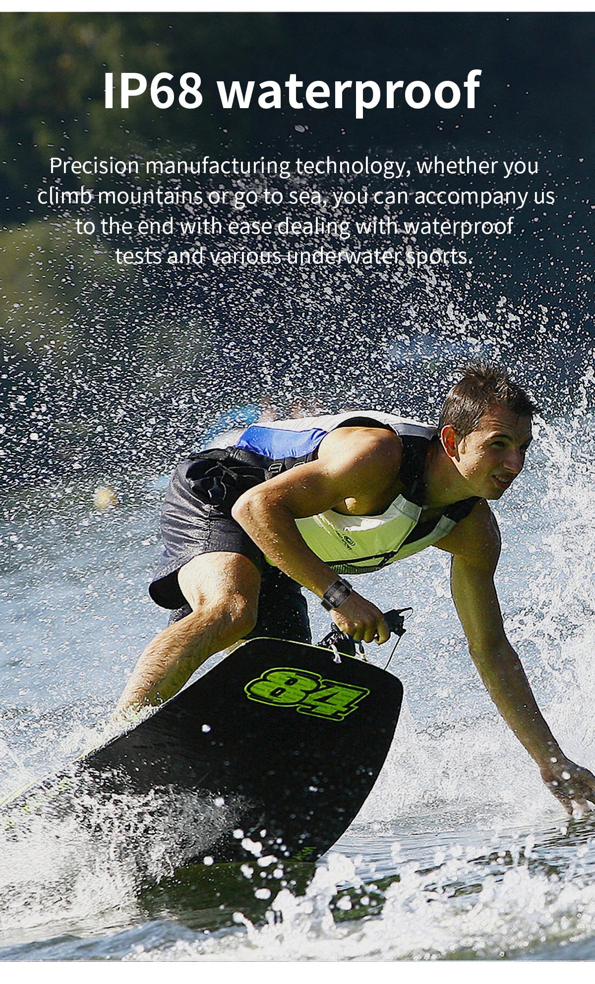 Smart Watch 2.01'' AMOLED Curved Screen IP68 Waterproof Bluetooth 5.3 Call AI Vioce Assistant Fitness Smartwatch for Men