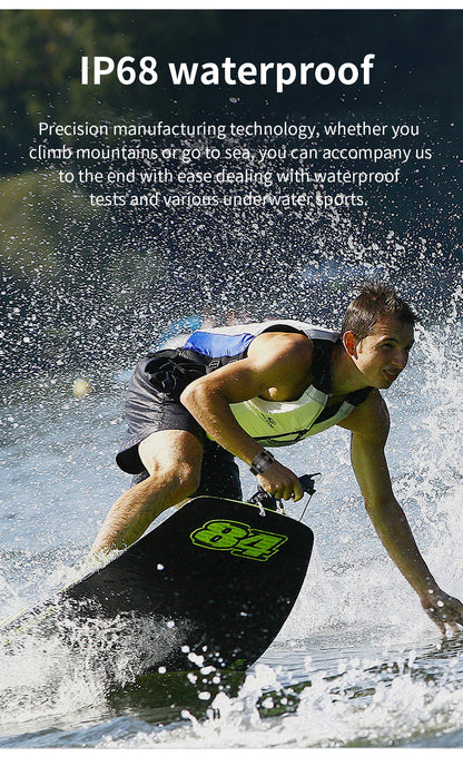 Smart Watch 2.01'' AMOLED Curved Screen IP68 Waterproof Bluetooth 5.3 Call AI Vioce Assistant Fitness Smartwatch for Men