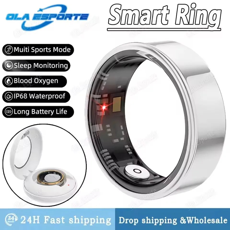 New Ceramic Smart Ring 2025 Men Women Gesture Swing Take Photos Heart Rate Blood Oxygen 5ATM Waterproof Multi-sport Mode Rings