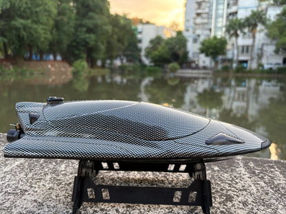 Remote Control Off-Road Boat Model Eddy Current Jet high-Speed Remote Control Speedboat 15-20km/hH156 with Lights Off-Road Speed