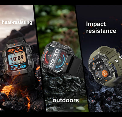 New Outdoor Rugged Military GPS Sports Track Smartｗatches Men's Waterproof Bluetooth Call Voice Assistant Heart Rate Smart Watch