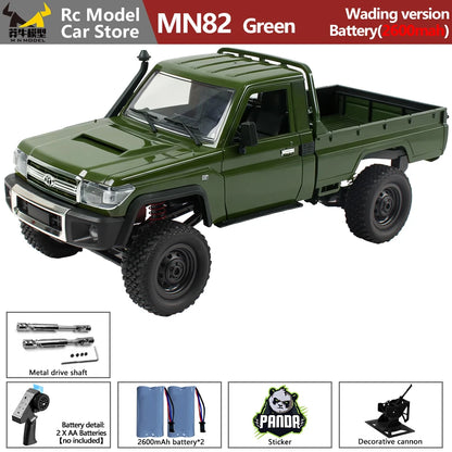 MN MODEL 1:12 4WD RC Panda Off-road Diving Car Adventure Terrain Vehicle Wading Rock Crawler Climbing Gun Truck Toy for Adult
