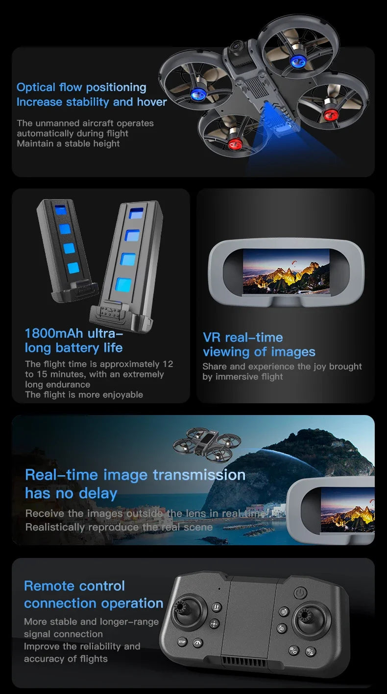 Xiaomi X226 VR mini Drone 8K Aerial HD Dual Camera Intelligent Obastacle Avoidance 5G WIFI  Brushless Motor GPS Exclusive VR UAV