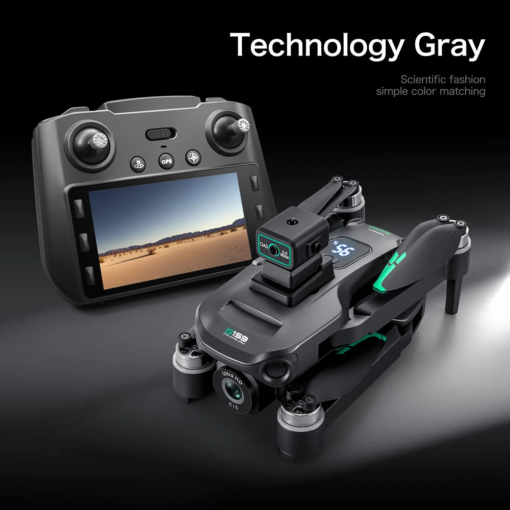 S159 GPS Drone Professional 360° Obstacle Avoidance Brushless 8K HD Dual Camera With Screen 5G WIFI FPV Dron Foldable Quadcopter