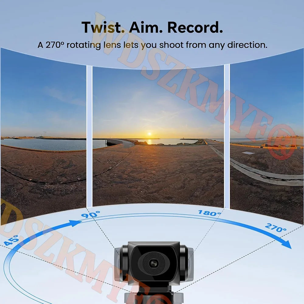 NEW 5K Outdoor Sports Camera 270°Pocket Action Body Cam Helmet Motorcycle Bike Mini Filming Video Recorder Diving Shooting