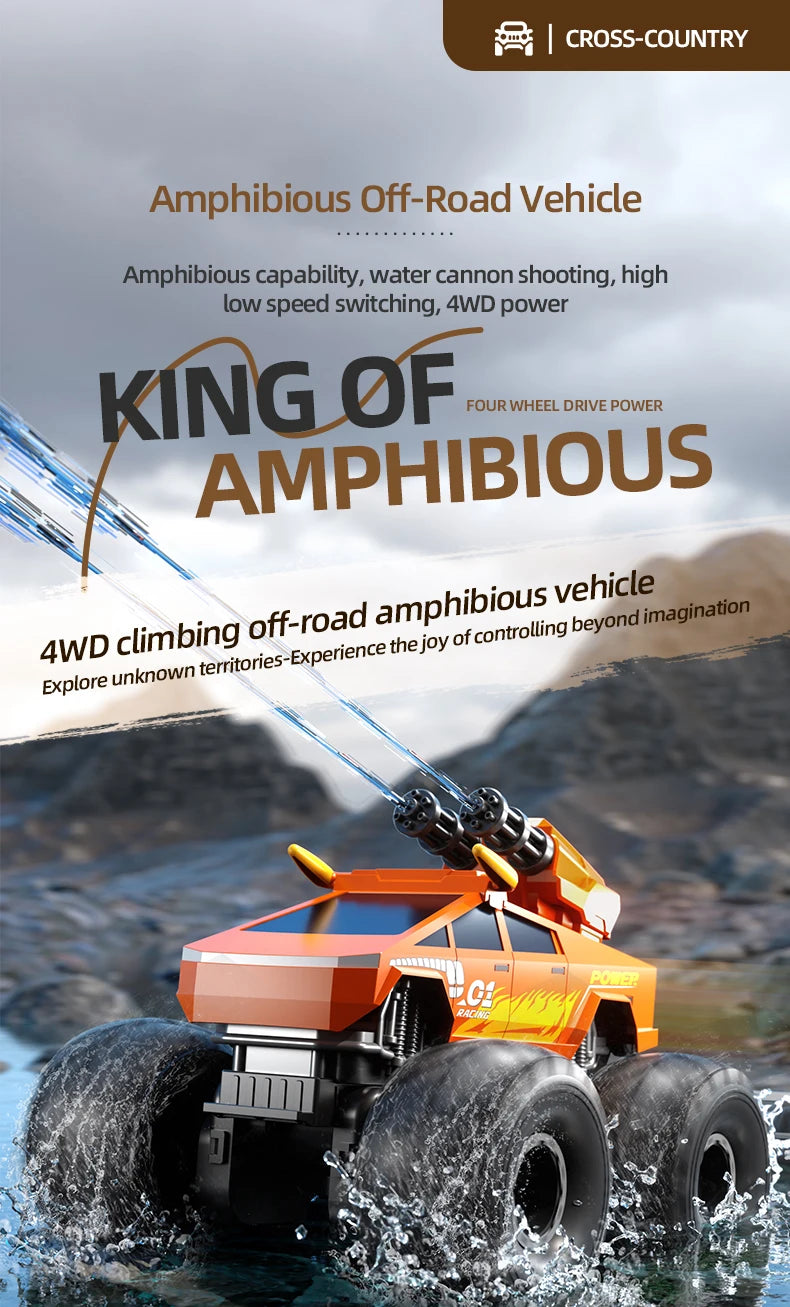 RC Car Amphibious Climbing Off-Road Drift Vehicle Children's Toy 2.4G Remote Control Cars Model Toys for Boys Christmas Gifts