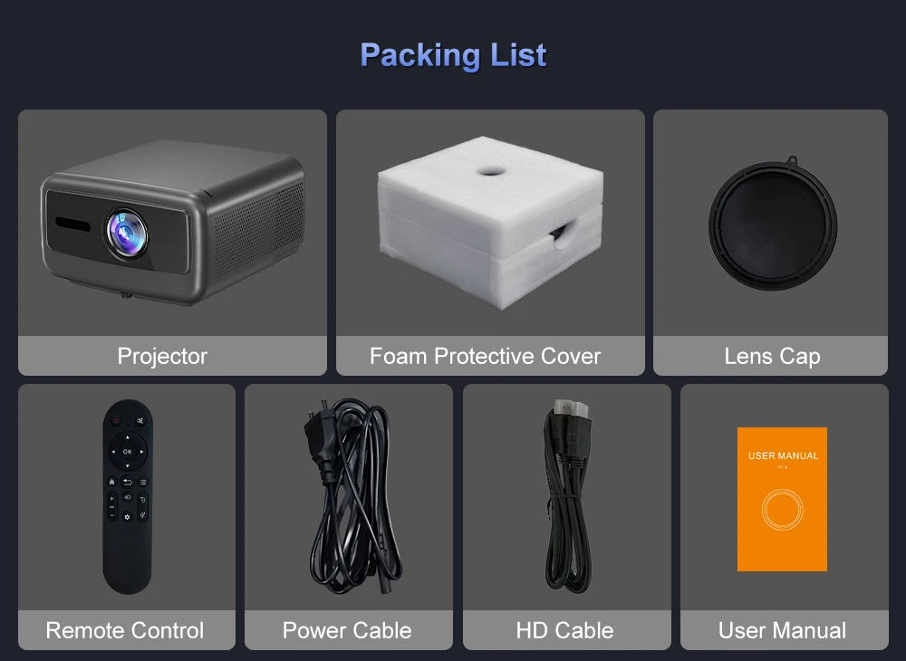 Touyinger Q12W PRO Full HD 1080P Projector 4K 2800 ANSI Android 12 Cinema Beam Projector for Home Education Conference Video