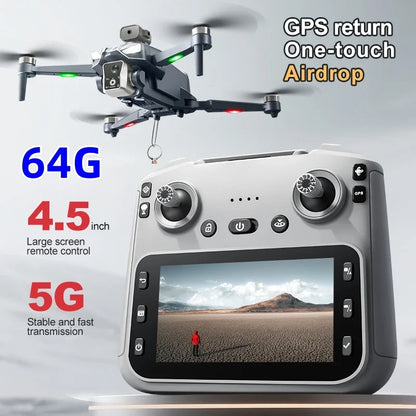 GPS MAX Drone with 8k professional HD camera 5G WiFi Brushless barrier avoidance Folding quadcopter