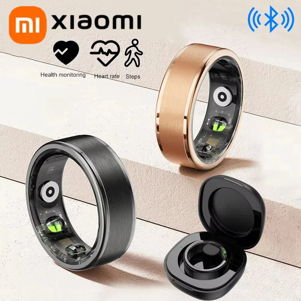 Xiaomi MIJIA Smart Ring With Charging Case Health Monitor Sleep Distance Calories IP68&5ATM Waterproof Multi-sport Men Women NEW