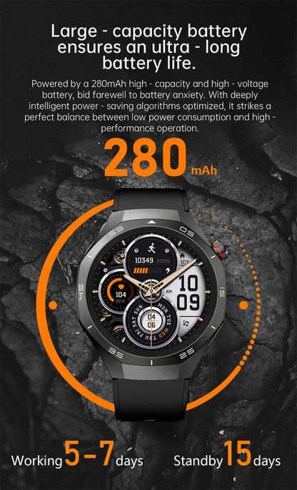 2025 Brand New Watch 5 Smartwatch Real AMOLED HD Screen 360*360 Heart Rate Bluetooth Call Waterproof Men Smart Watch Android IOS