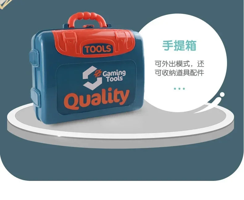 ParentChild Engineer Toybox Operable Electric Tools Safe Plastic Family DIY Game Unisex Design