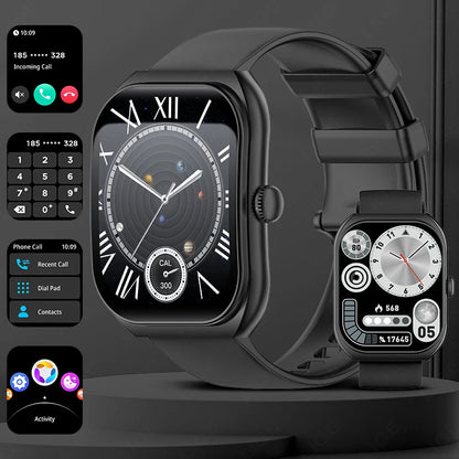 LIGE 2025 Smart Watch For Android IOS Phone 2.01" 3D Curved Screen Bluetooth Call Blood Oxygen Heart Rate Smart Watch Women Men