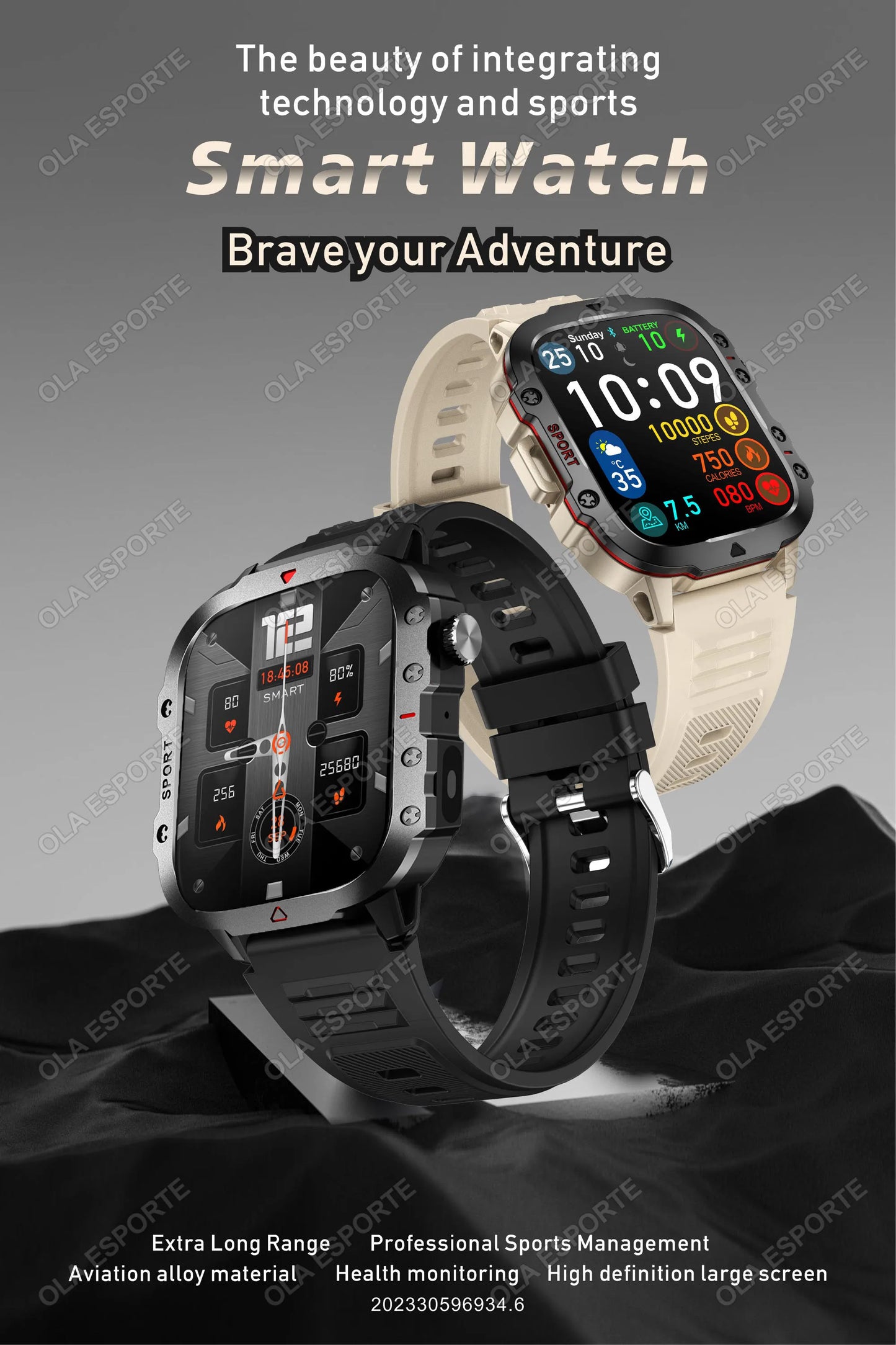2025 New Military Smart Watch Men Outdoor 2.01" Al Voice Bluetooth Call Smartwatch Surprise Gift Outdoors For Android & IOS Male