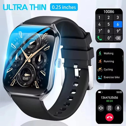 2025 new smart watch, 1.96-inch sports watch, IP67 waterproof, 110+ sports mode, fitness activity tracker, ultra-thin watch.