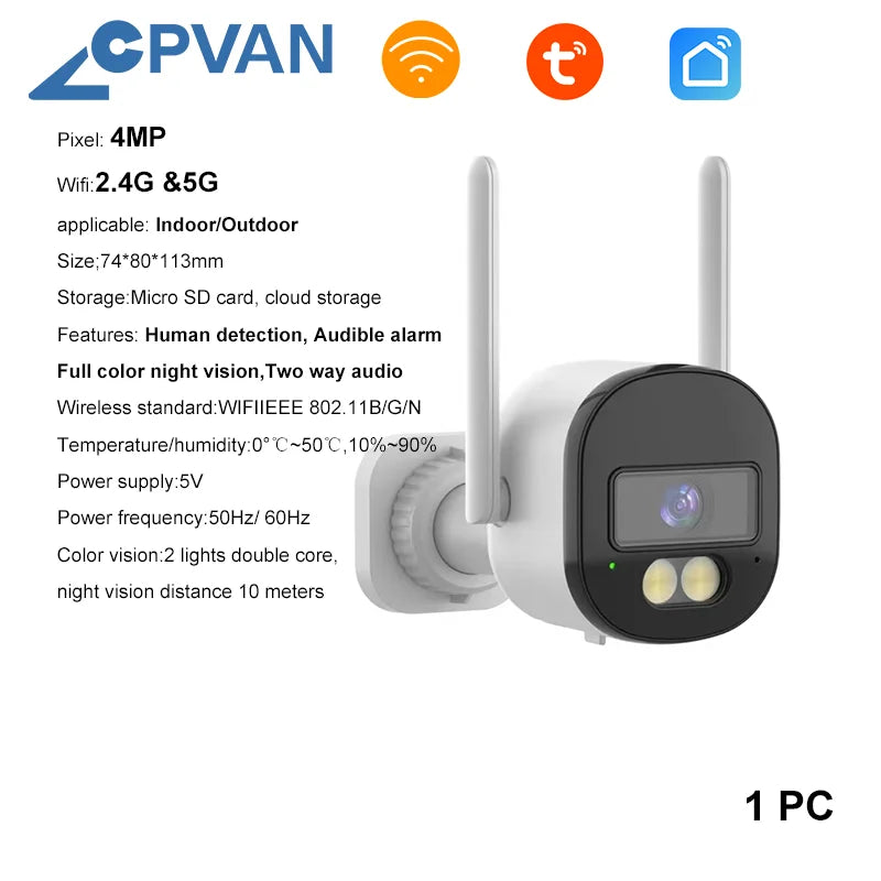 CPVAN Tuya smart Home Alarm System Wireless WiFi 4G 7 inch panel for Home burglar Security Protection Alarm Kit DIY Accessories