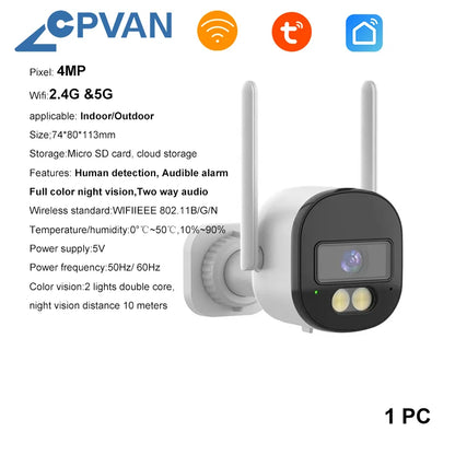 CPVAN Tuya smart Home Alarm System Wireless WiFi 4G 7 inch panel for Home burglar Security Protection Alarm Kit DIY Accessories