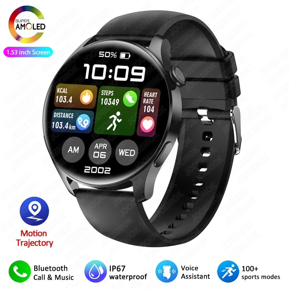 2025 New Watch 3 Smart Watch Men 1.53 Inch HD Screen GPS Fitness tracker Bluetooth Call Health IP67 Waterproof Smartwatch Man