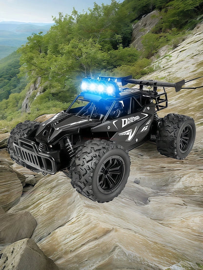 RC Alloy Car 1:16 Scale 2WD Off-Road Climbing Remote Control Car With LED Light 20KM/H High Speed Toys Gifts For Boys Girls Kids