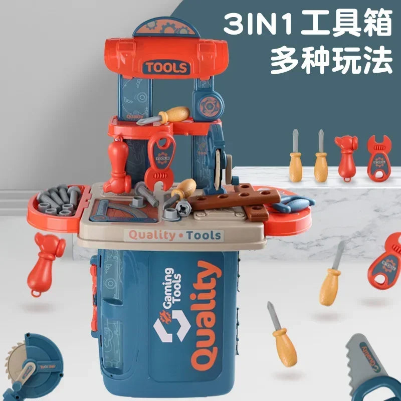 ParentChild Engineer Toybox Operable Electric Tools Safe Plastic Family DIY Game Unisex Design