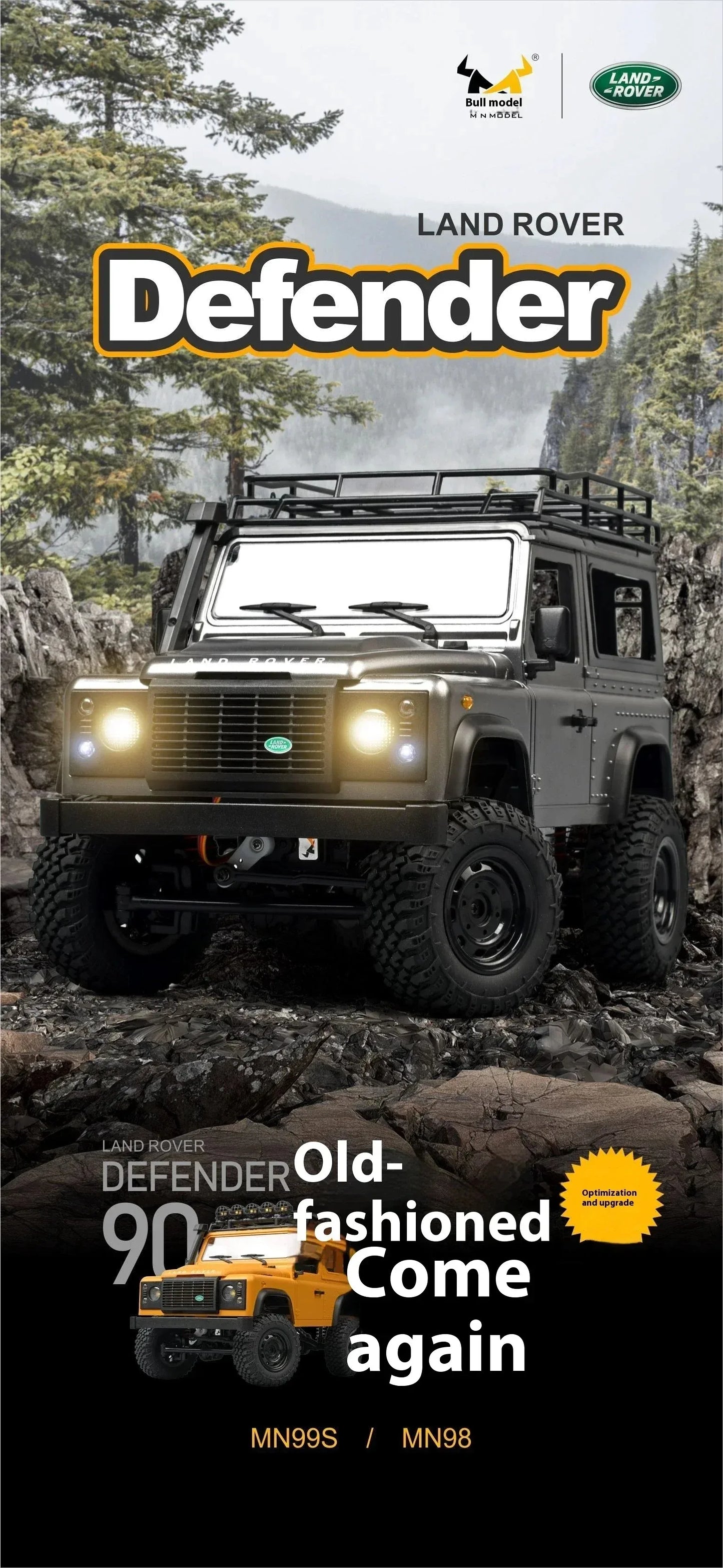 Official Licensed 1/12 4WD Off-Road RC Car MN98 Mn99S 2.4G Remote Control SUV Version Electric Climbing Car Model Toys for Kids