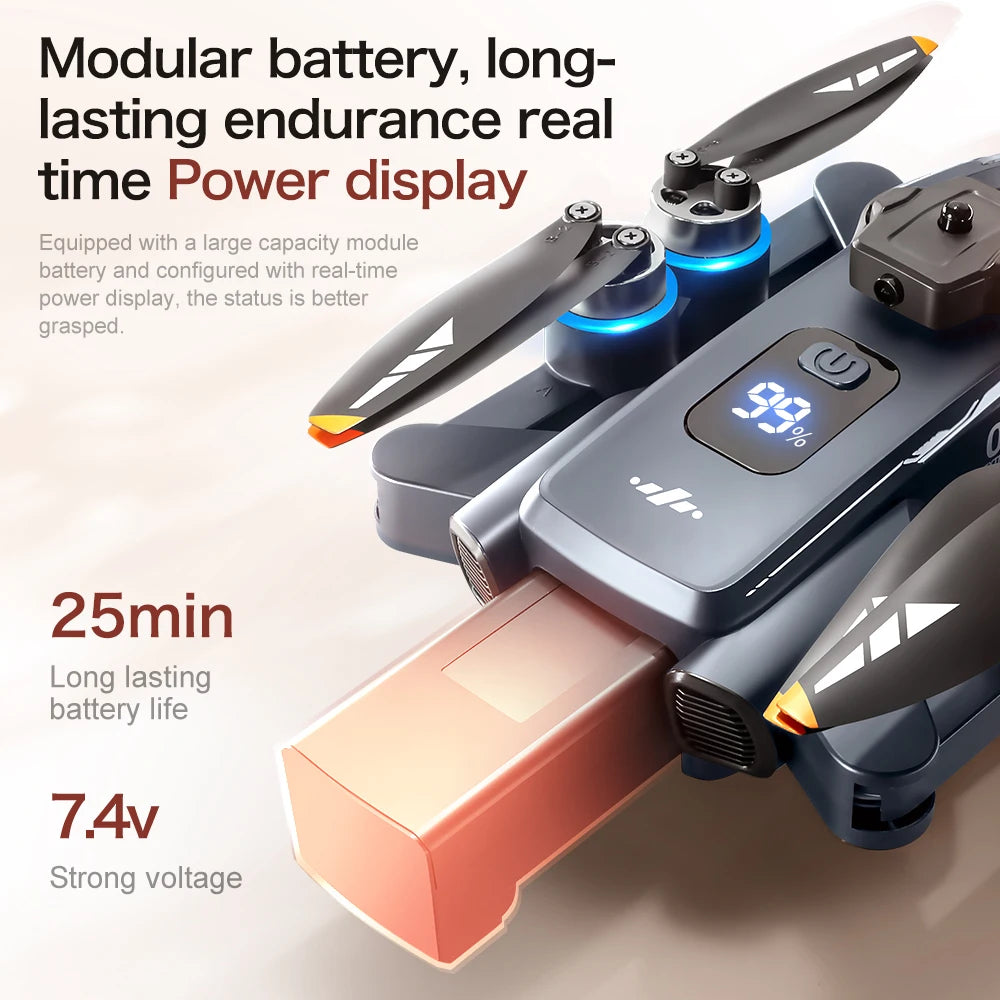 NEW XT808 4.5-Inch Larges Screen Control Drones 8K Professional HD Dual Cameras Brushless Obstacle Avoidances Foldable Quadcopte