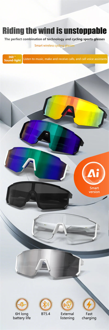 2025 Smart Glasses Cycling Sunglasses For Men Cycl Glasses Mountain Bicycle Goggles Women Outdoor Sports Running UV400 Eyewear