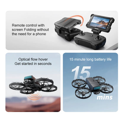 For Xiaomi M8 Drone 4K Professional Dual Camera with Screen 5G WIFI FPV Dron Brushless Optical Flow Hover Folding GPS Quadcopter