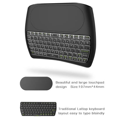 Mini Keyboard with Touch Pad 79 Keys 2.4G Wireless Colorful Backlight Rechargeable Keyboard Computer PC Laptop Portable Keyboard