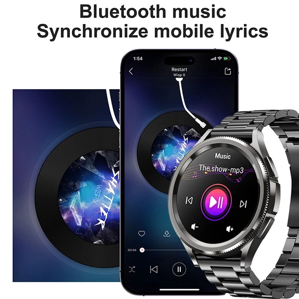 1.43 Inch 360 * 360 AMOLED HD Screen Smartwatch Women Voice Assistant Waterproof Bluetooth Call Smart watch Men For Android IOS