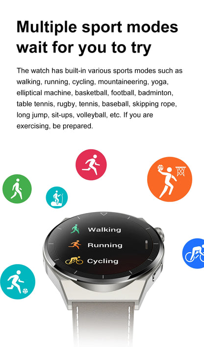 LIGE NFC Smart Watch Men AMOLED HD Screen Wireless Charging Heart Rate Bluetooth Voice Assistant Sports Watches Men Smartwatch