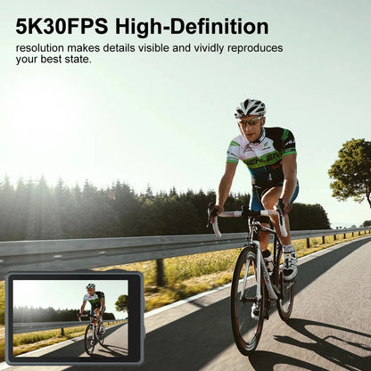 5K 4K60FPS Action Camera Dual IPS Touch LCD DVR EIS 170° 30M Waterproof 5X Zoom Sport Camera With Wireless Mic&Remote Control