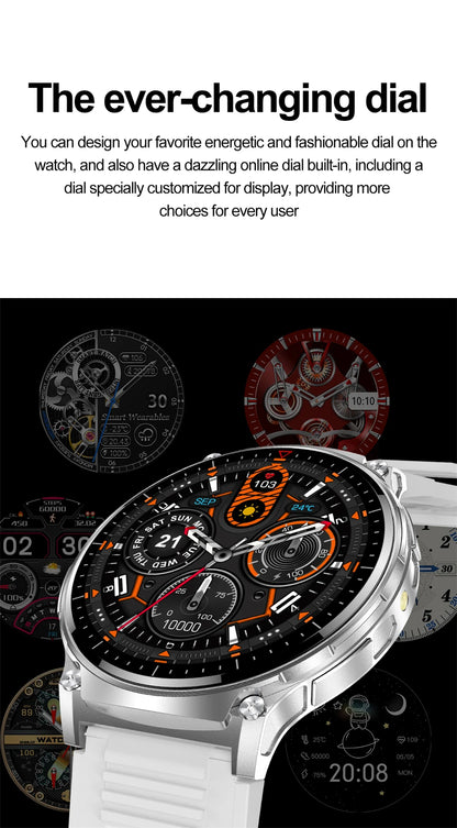 For Xiaomi New Smart Watch Men With LED Lights Outdoor GPS Motion Track Compass Waterproof Sports Watch Bluetooth Call 2024 New