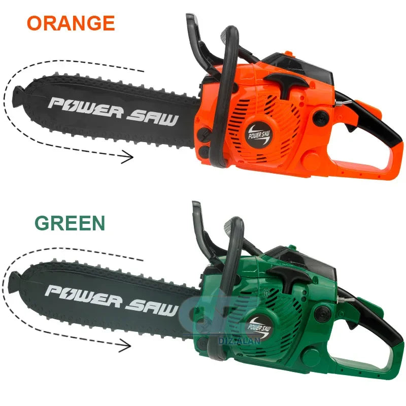 Electric Power Chainsaws Kids Toys Tools Realistic Sound Children Halloween Christmas Gift for Boys Pretend Play Plastic Toy