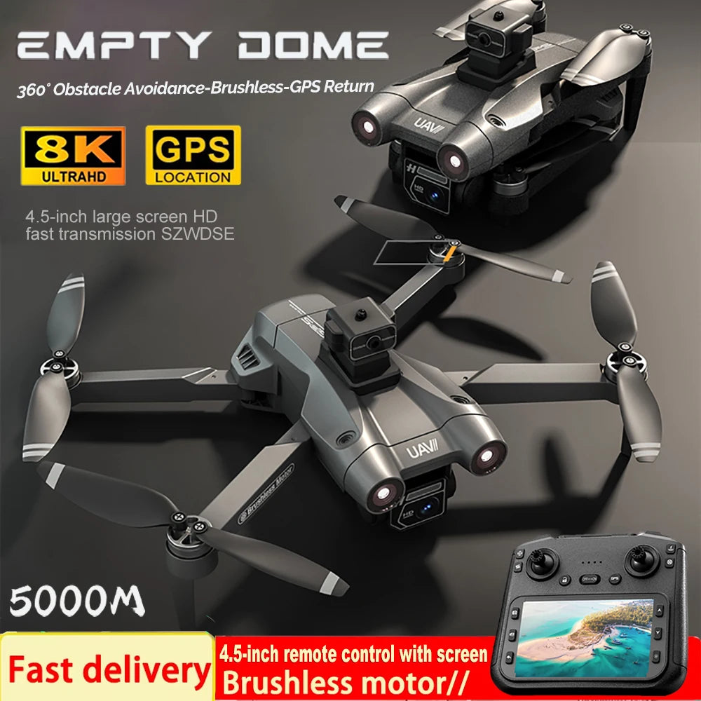 JJRC X28 Pro GPS Drone 4K Professional HD Dual Camera With Screen 5G WIFI 360° Obstacle Avoidance Brushless Rc Quadcopter Drone