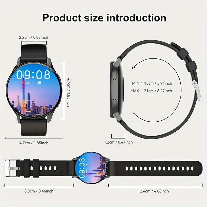 New Smartwatch 2025 Round AMOLED  relojes para hombres  Bluetooth Wireless Smart Watches For Man Woman Custom Watch Faces Watch