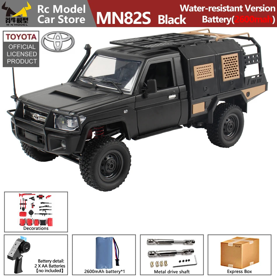MN MODEL 1/12 4WD Remote Control Diving Off-road Car Climbing Truck All Terrain Vehicle Rock Crawler Wading Pickup Toy for Adult